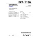 Sony DAV-FR10W, SA-TS22W Service Manual