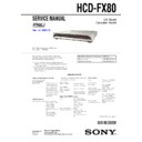 Sony DAV-FX80, HCD-FX80 Service Manual
