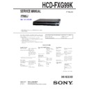 Sony DAV-FXG99K, HCD-FXG99K Service Manual