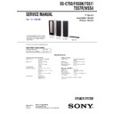 Sony DAV-FXG9K, SS-CT53, SS-FXG9K, SS-TS57, SS-TS57R, SS-WS54 Service Manual