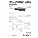 Sony DAV-FZ900KW, DAV-FZ900M, HCD-FZ900KW Service Manual