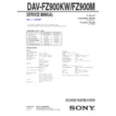 Sony DAV-FZ900KW, DAV-FZ900M Service Manual