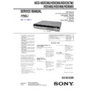 Sony DAV-HDX265, DAV-HDX266, DAV-HDX267W, DAV-HDX465, DAV-HDX466, DAV-HDX665, HCD-HDX265, HCD-HDX266, HCD-HDX267W, HCD-HDX465, HCD-HDX466, HCD-HDX665 Service Manual