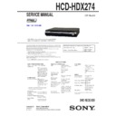 Sony DAV-HDX274, HCD-HDX274 Service Manual
