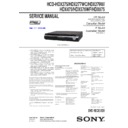 Sony DAV-HDX275, DAV-HDX277WC, DAV-HDX279W, DAV-HDX475, DAVHDX576WF, DAV-HDX675, HCD-HDX275, HCD-HDX277WC, HCD-HDX279W, HCD-HDX475, HCD-HDX576WF, HCD-HDX675 Service Manual