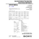 Sony DAV-HDX275, DAV-HDX277WC, DAV-HDX279W, DAV-HDX475, DAVHDX576WF, DAV-HDX675 Service Manual