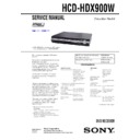 Sony DAV-HDX900W, HCD-HDX900W Service Manual