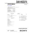 Sony DAV-HDZ273 Service Manual