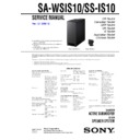 Sony DAV-IS10, SA-WSIS10, SS-IS10 Service Manual