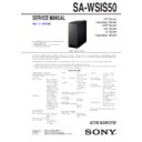Sony DAV-IS50, SA-WSIS50 Service Manual