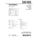 Sony DAV-IS50 Service Manual