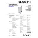 Sony DAV-LF1H, SA-WSLF1H Service Manual