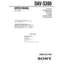 Sony DAV-S300 Service Manual