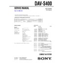 Sony DAV-S400 Service Manual