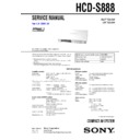 Sony DAV-S888, HCD-S888 Service Manual