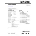 Sony DAV-S888 Service Manual
