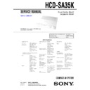 Sony DAV-SA35K, HCD-SA35K Service Manual