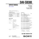 Sony DAV-SB300 Service Manual