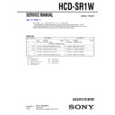 Sony DAV-SR1W, HCD-SR1W Service Manual