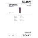 Sony DAV-SR1W, SS-TS23 Service Manual