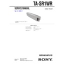 Sony DAV-SR1W, TA-SR1WR Service Manual