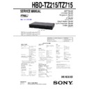 Sony DAV-TZ215, DAV-TZ715, HBD-TZ215, HBD-TZ715 Service Manual