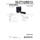 Sony DAV-TZ530, SS-CT112, SS-WS112 Service Manual