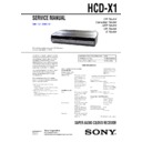 Sony DAV-X1, HCD-X1 Service Manual