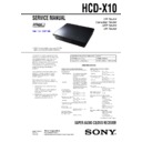 Sony DAV-X10, HCD-X10 Service Manual