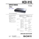 Sony DAV-X1G, HCD-X1G Service Manual