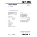 Sony DAV-X1G Service Manual