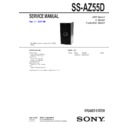 Sony DHC-AZ33D, DHC-AZ55D, SS-AZ55D Service Manual