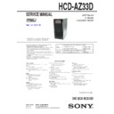 Sony DHC-AZ33D, HCD-AZ33D Service Manual