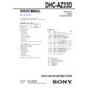 Sony DHC-AZ33D Service Manual