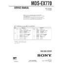 Sony DHC-EX770MD, MDS-EX770 Service Manual