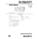 Sony DHC-EX77MD, DHC-MD77, MHC-EX66, TA-EX66, TA-EX660, TA-EX77, TA-EX770 Service Manual