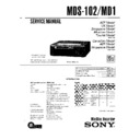 Sony DHC-MD1, MDS-102, MDS-MD1 Service Manual