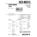 Sony DHC-MD313, HCD-MD313 (serv.man2) Service Manual
