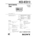 Sony DHC-MD313, HCD-MD313 Service Manual
