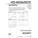 Sony DHC-MD500, DHC-RX707, HCD-MD500, HCD-RX707 Service Manual