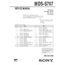Sony DHC-MD500, MDS-S707 Service Manual