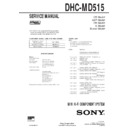 Sony DHC-MD515 Service Manual