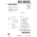 Sony DHC-MD555 Service Manual