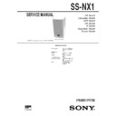Sony DHC-NX5MD, MHC-NX1, MHC-NX3AV, SS-NX1 Service Manual