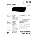 Sony DTC-670 Service Manual