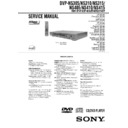 Sony DVP-NS305, DVP-NS310, DVP-NS315, DVP-NS405, DVP-NS410, DVP-NS415, HT-1700D Service Manual