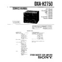Sony DXA-H2750, FH-E705C, MHC-2750 Service Manual