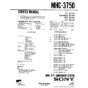 Sony DXA-H3750, MHC-3750 Service Manual