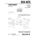 Sony DXA-WZ5, DXA-WZ50, MHC-WZ5 Service Manual