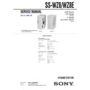 Sony DXA-WZ7AV, DXA-WZ8D, MHC-WZ7AV, MHC-WZ8D, SS-WZ8, SS-WZ8E Service Manual